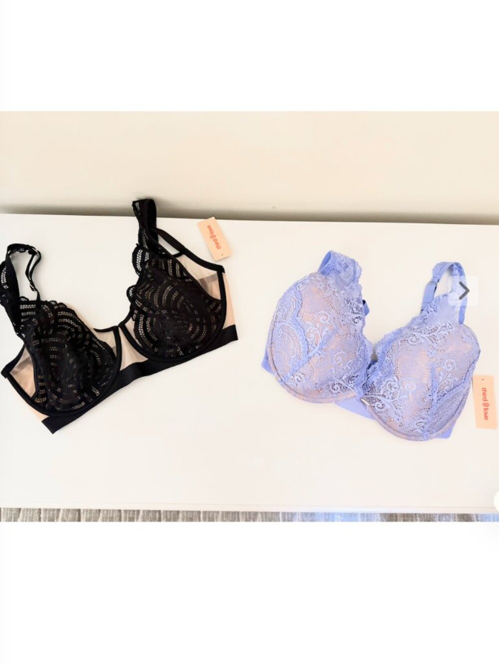x2 NWT ThirdLove "Deco Lace Mesh Underwire Bras" (32G) | Runs Small!